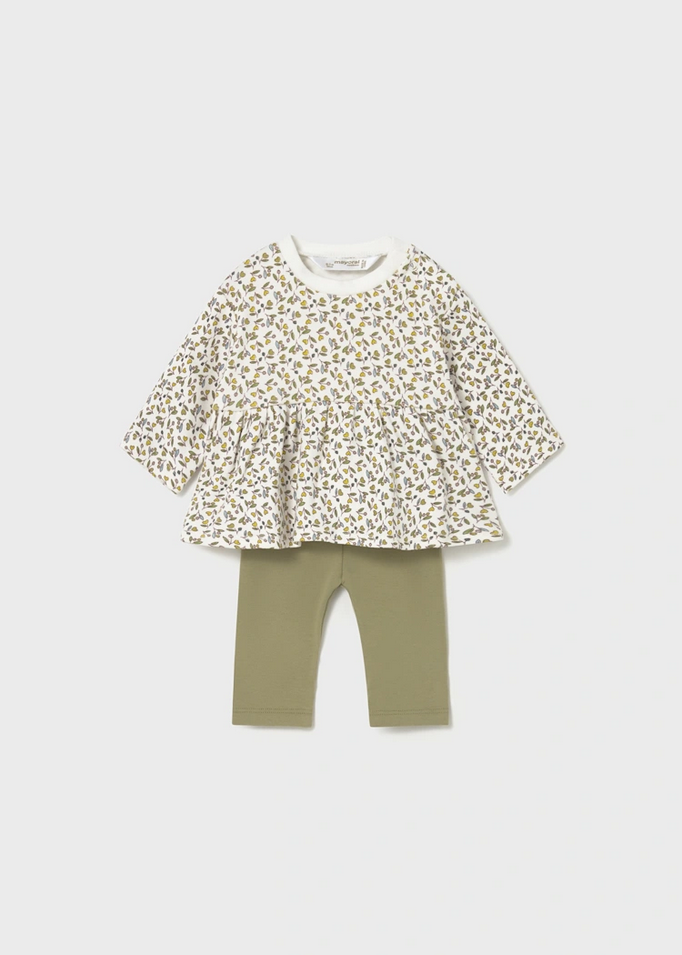 COMPLETO 2 FELPE LEGGINGS TUTE NEONATA MAYORAL 2726 02726 VERDE ORIGINAL AI 2026