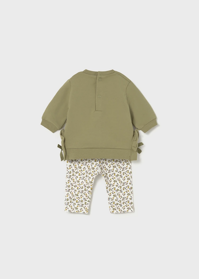 COMPLETO 2 FELPE LEGGINGS TUTE NEONATA MAYORAL 2726 02726 VERDE ORIGINAL AI 2026