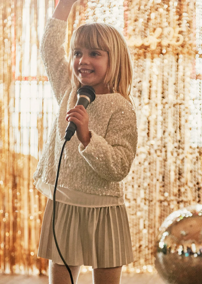 COMPLETO ABITO VESTITO MAGLIONE BAMBINA MAYORAL 4925 49 BEIGE ORIGINALE AI 2026