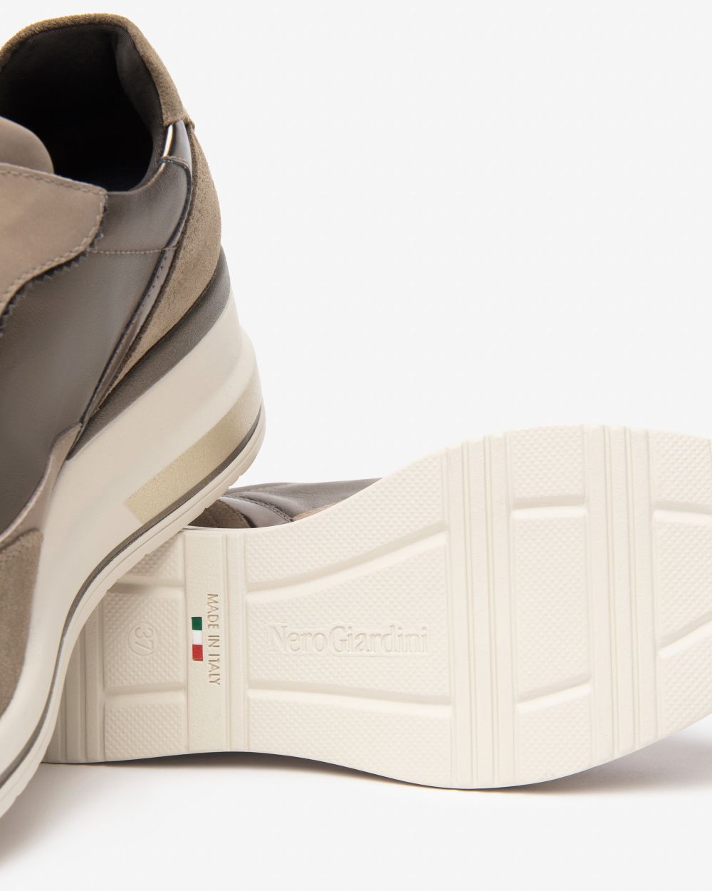 SCARPE SNEAKERS DONNA NERO GIARDINI I514130D PELLE 501 BEIGE ORIGINALE AI 2026