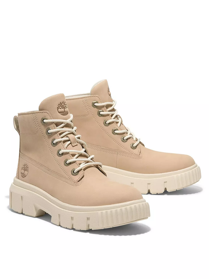 SCARPE STIVALI DONNA TIMBERLAND GREYFIELD TB 0A2FT6 PELLE BEIGE ORIGINAL AI 2026