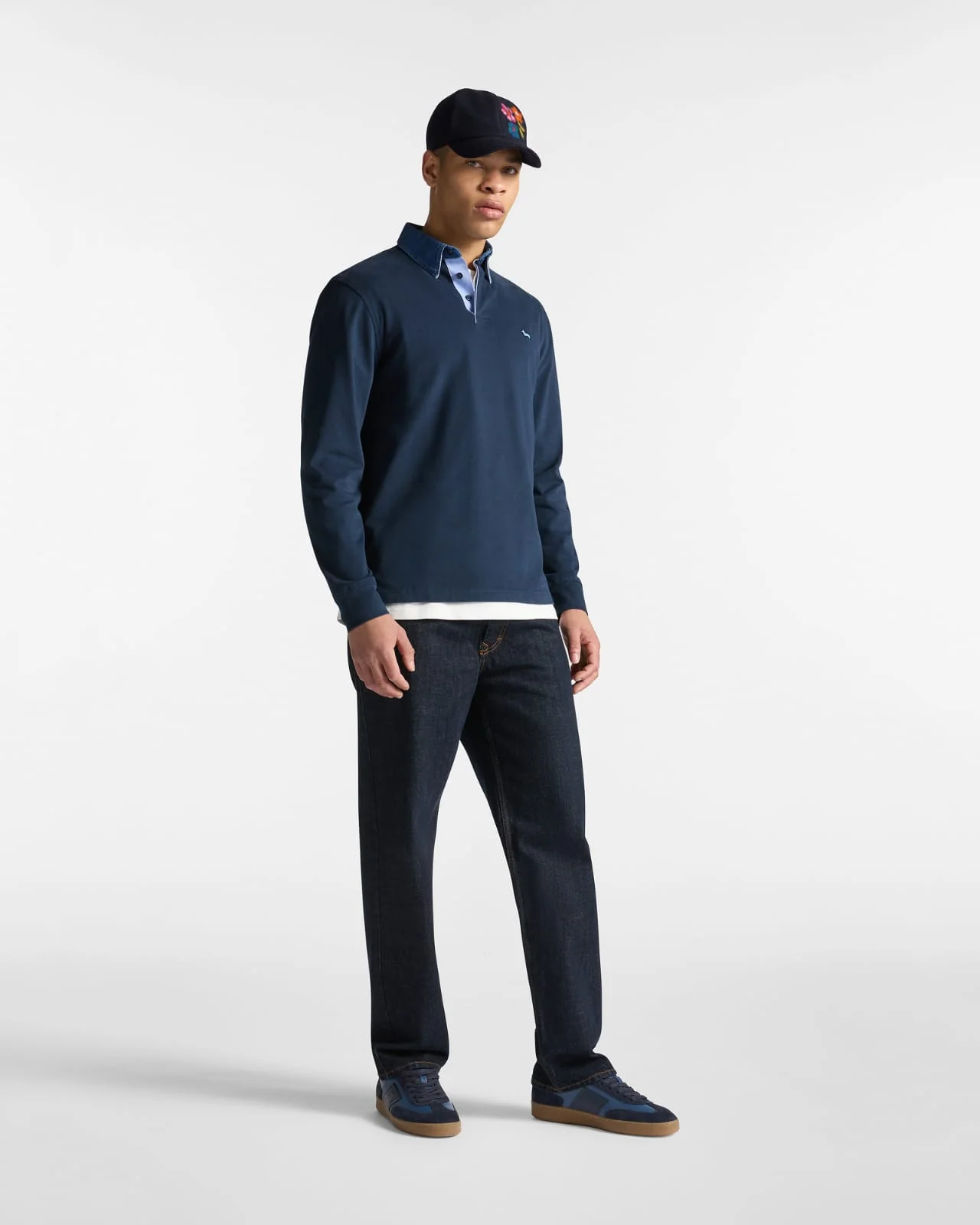 POLO MAGLIA MAGLIE UOMO HARMONT E BLAINE LRP357 S01 COTONE BLU ORIGINALE AI 2026