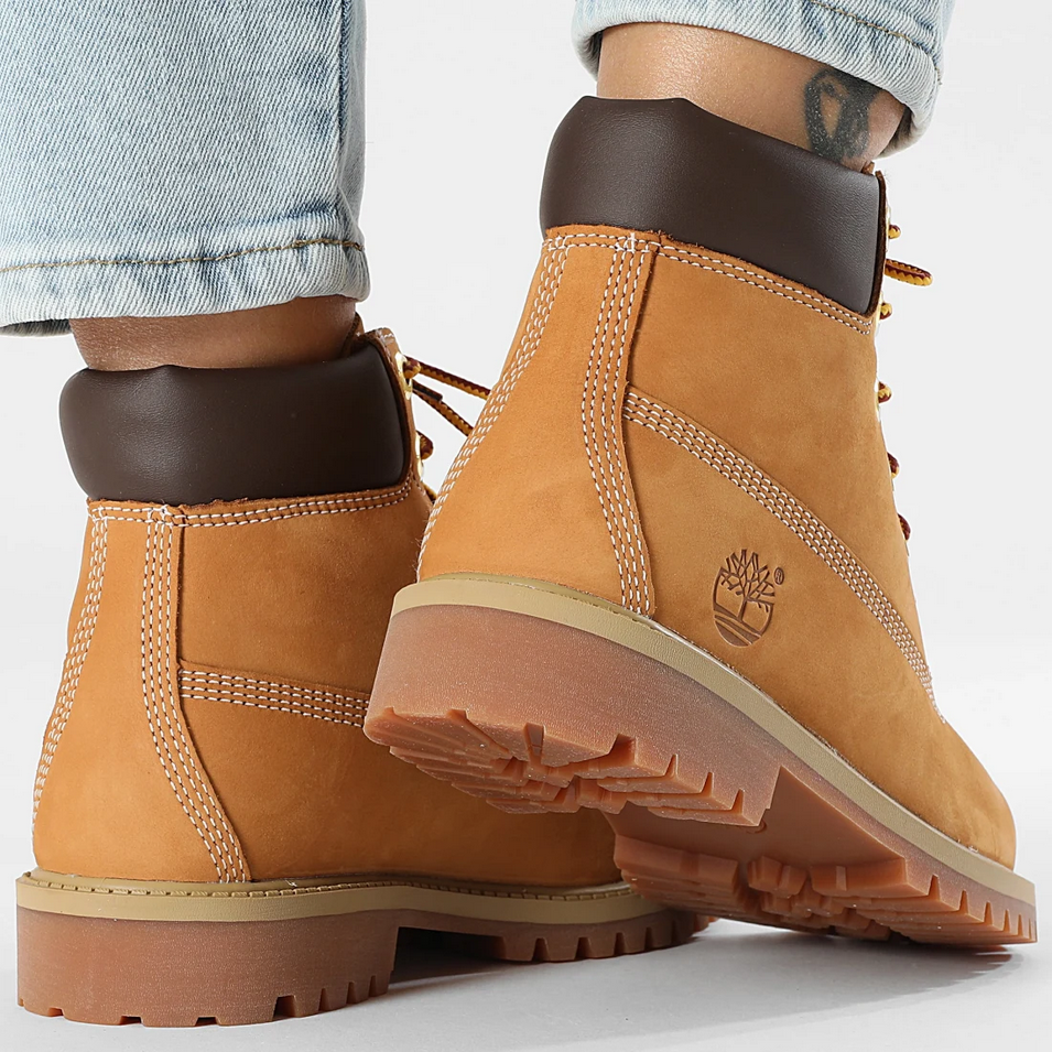 SCARPE SCARPONI DONNA TIMBERLAND PREMIUM 6 TB 112909 PELLE GIALLO ORIGINALAI2026