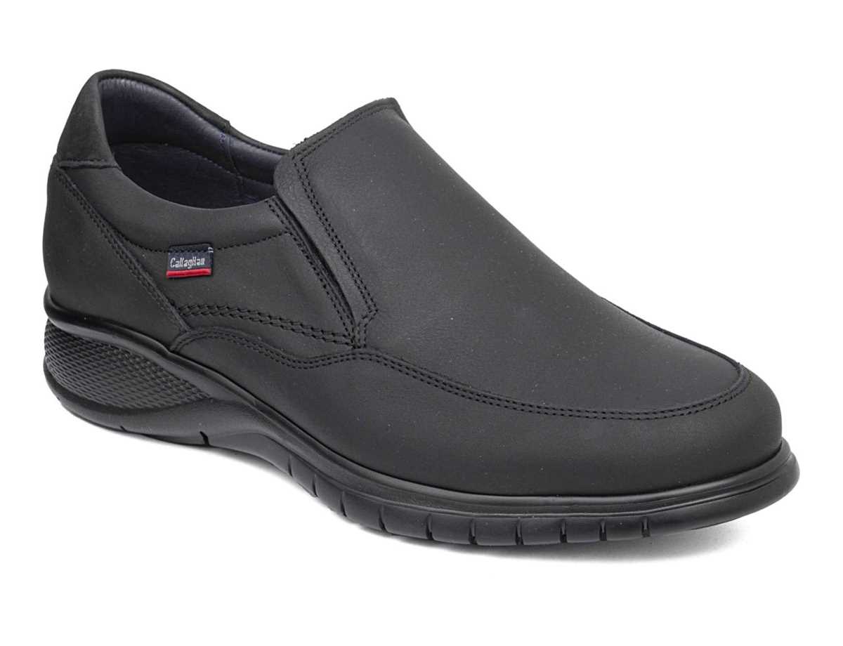 SCARPE MOCASSINO SLIP ON UOMO CALLAGHAN STARHORSE 12701 PELLE NERO ORIGINALE AI