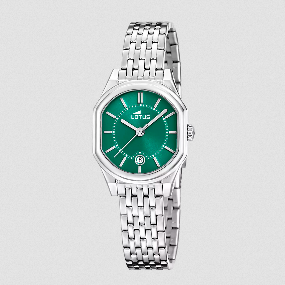 OROLOGIO QUARZO DONNA LOTUS 19043 3 25 DATA TEMPO ACCIAIO VERDE ORIGINAL AI 2026