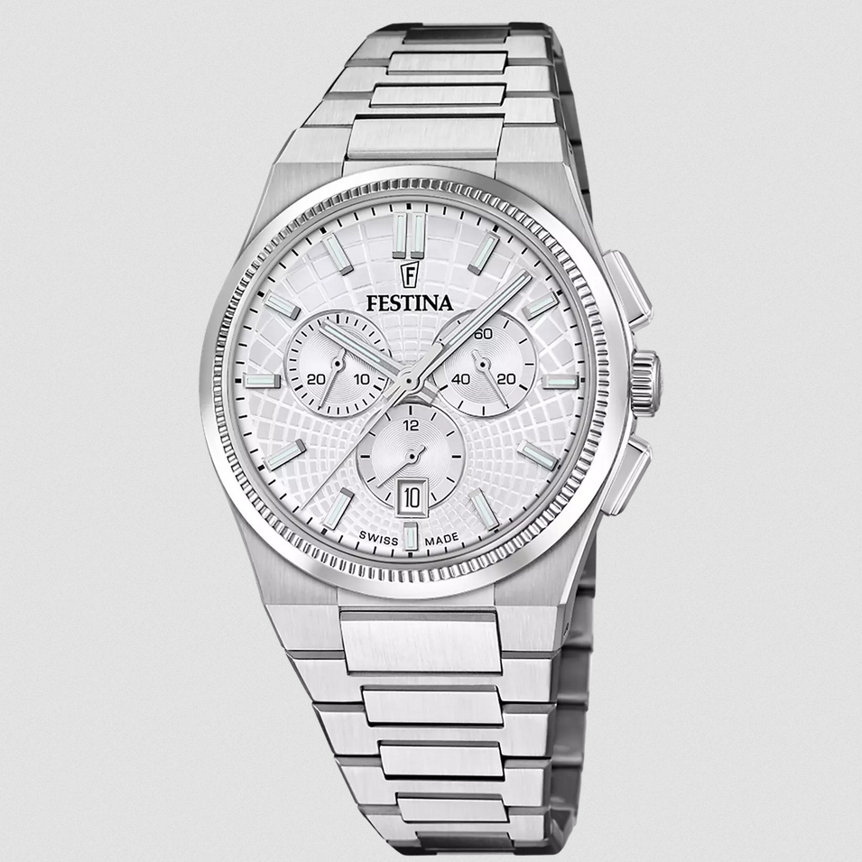 OROLOGIO QUARZO UOMO FESTINA F20059 1 CRONOGRAFO ACCIAIO GRIGIO ORIGINAL AI 2026
