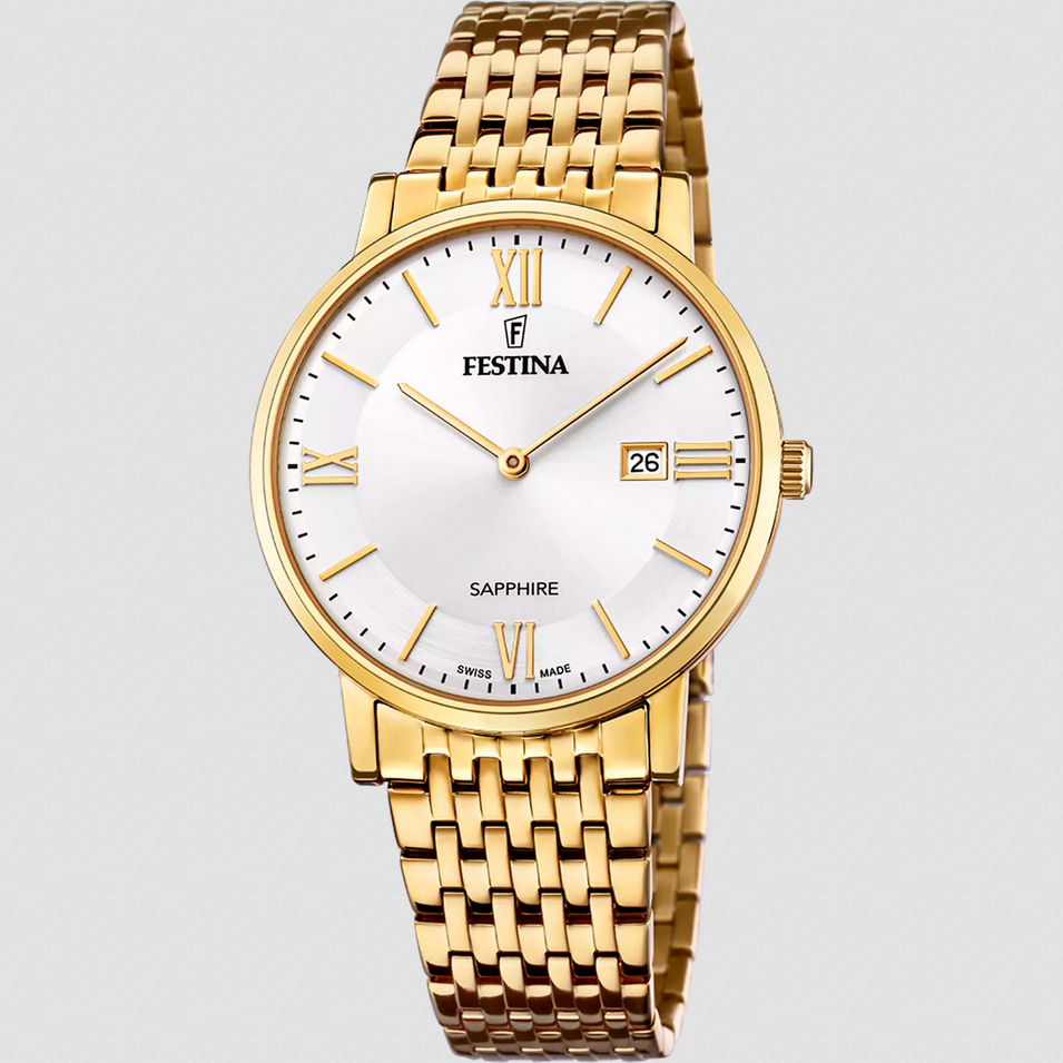 OROLOGIO QUARZO UOMO FESTINA F20020 1 39 DATA TEMPO ACCIAIO GRIGIO ORIGINAL 2026