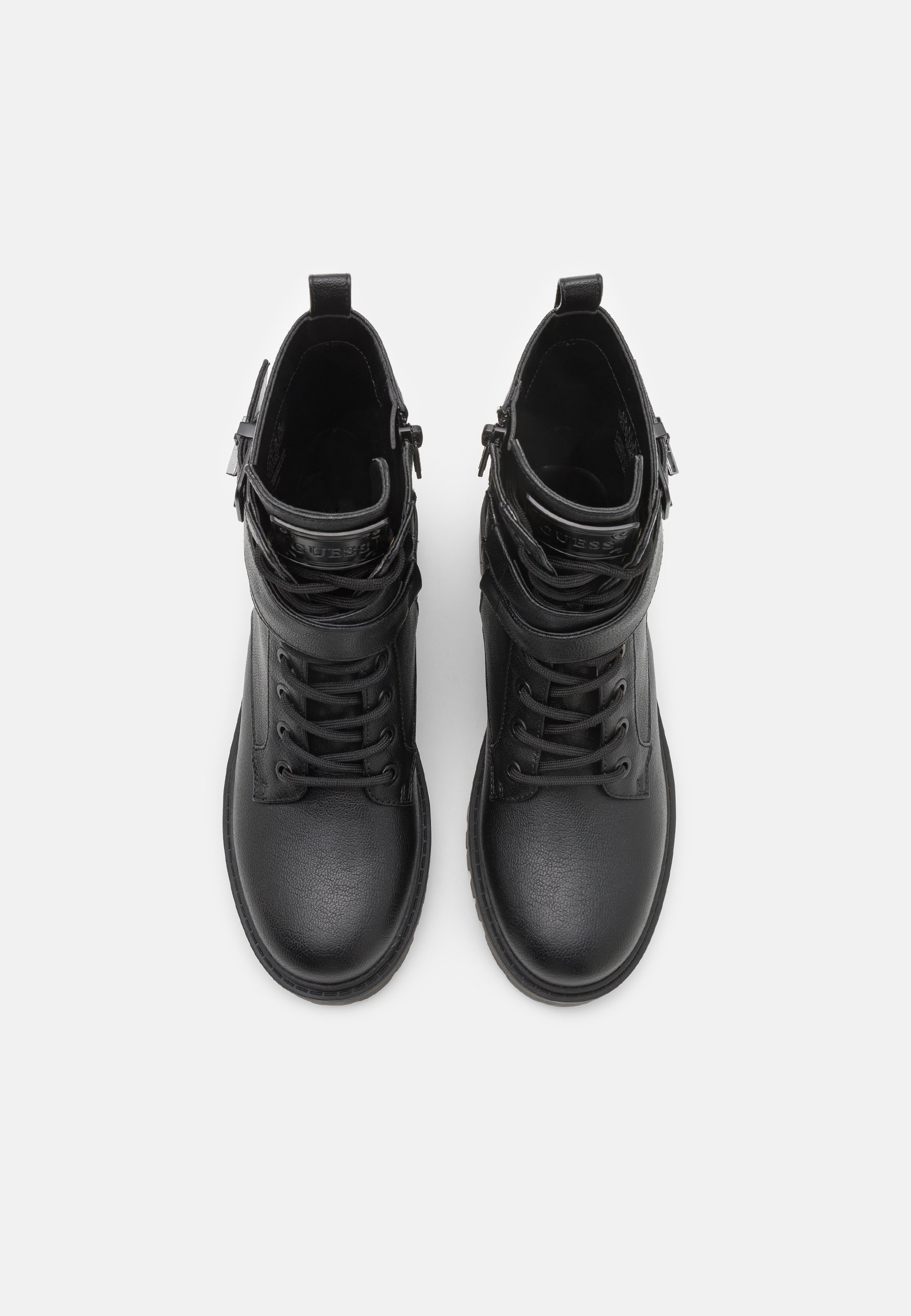 SCARPE STIVALI ANFIBIO STIVALE DONNA GUESS FLFOLSELE10 NERO PELLE AI 2025