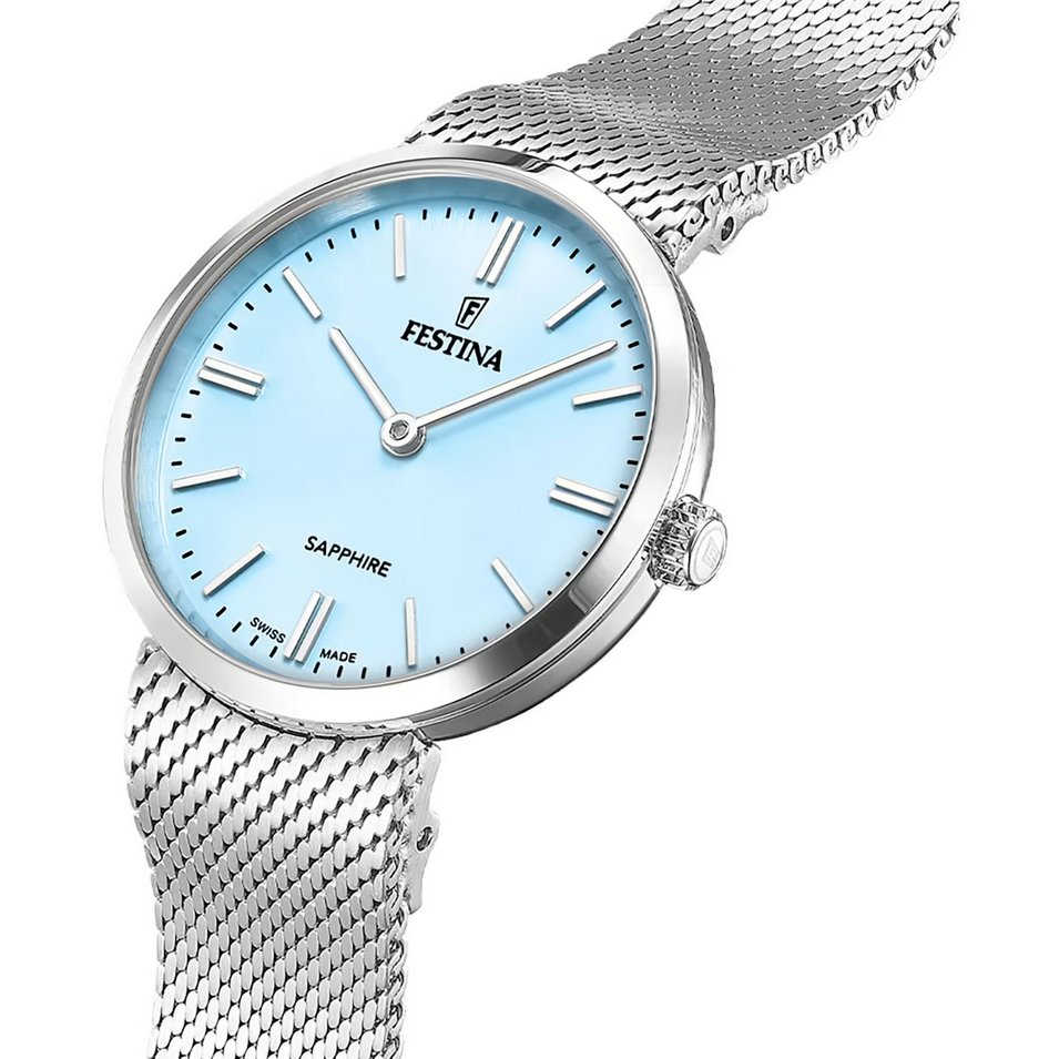 OROLOGIO QUARZO DONNA FESTINA F20075 2 29 TEMPO ACCIAIO BLU ORIGINALE AI 2026