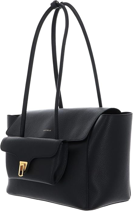 BORSA BORSE DONNA COCCINELLE DOUBLE BEAT E1 T8A 11 02 01 PELLE NERO ORIGINAL2026