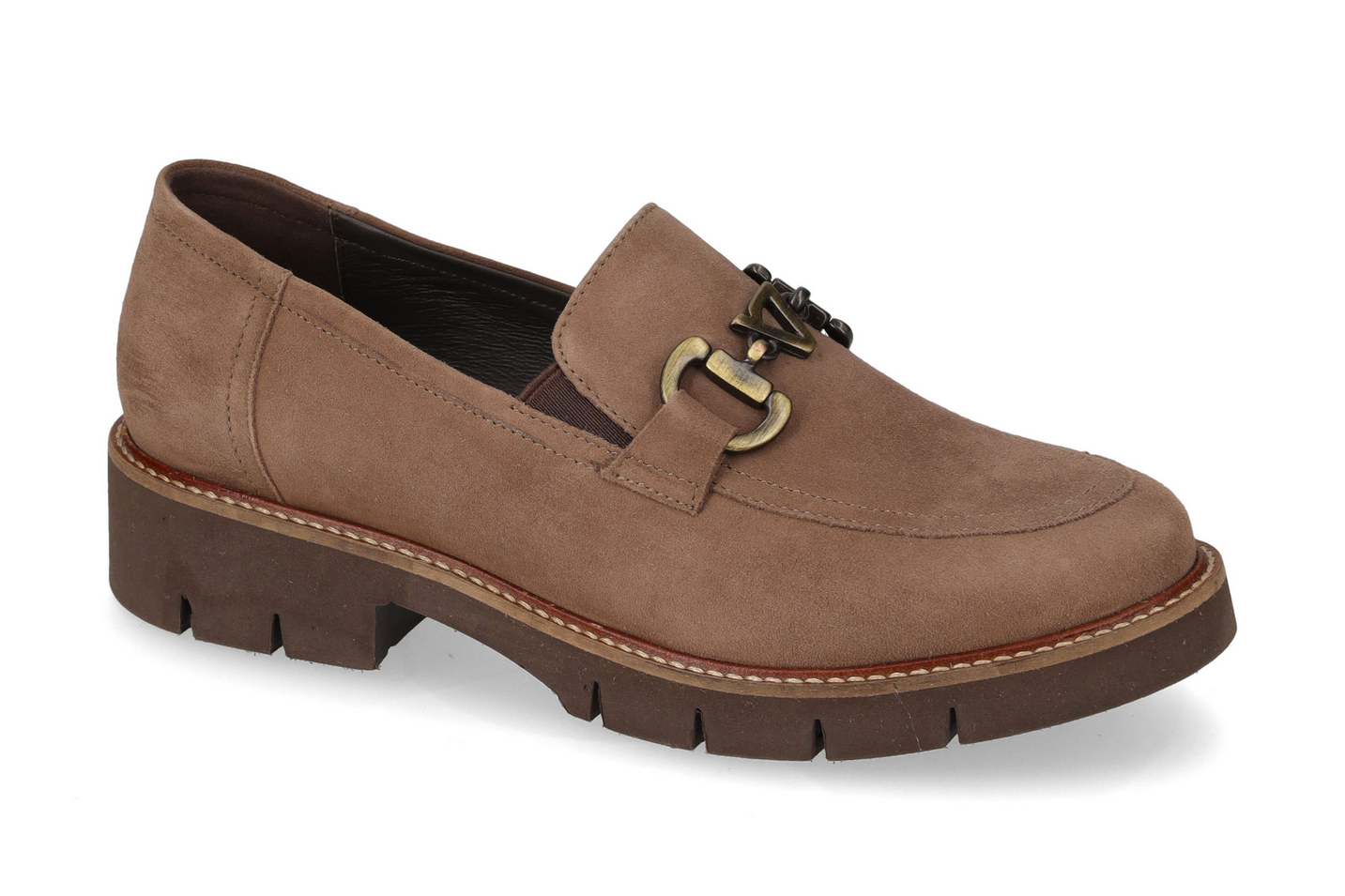 SCARPE CASUAL MOCASSINO DONNA VALLEVERDE 17181 PELLE TAUPE ORIGINALE AI 2026