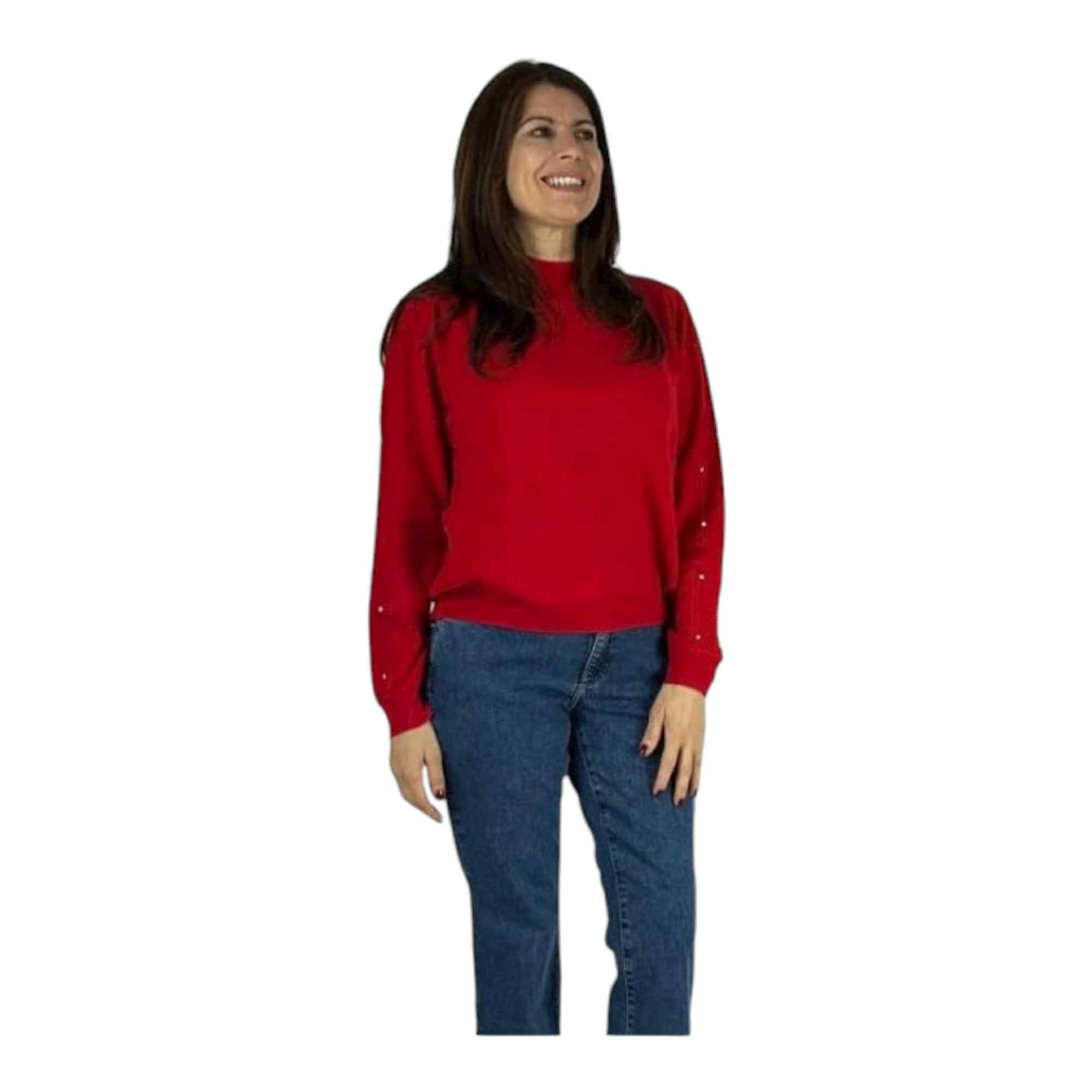 MAGLIONE MAGLIA DONNA DIANA GALLESI M180J004911N 16 ROSSO ORIGINALE AI 2026