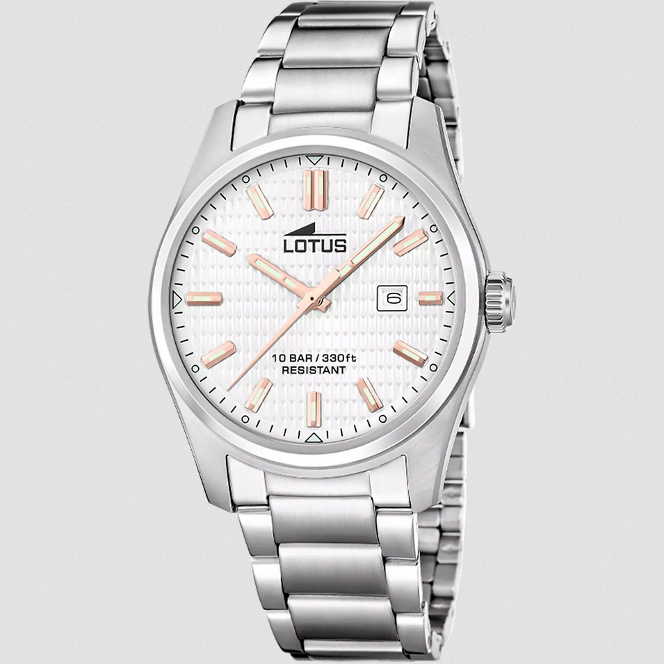 OROLOGIO QUARZO UOMO LOTUS 19060 1 TEMPO DATA 42 ARGENTO ORIGINALE AI 2026
