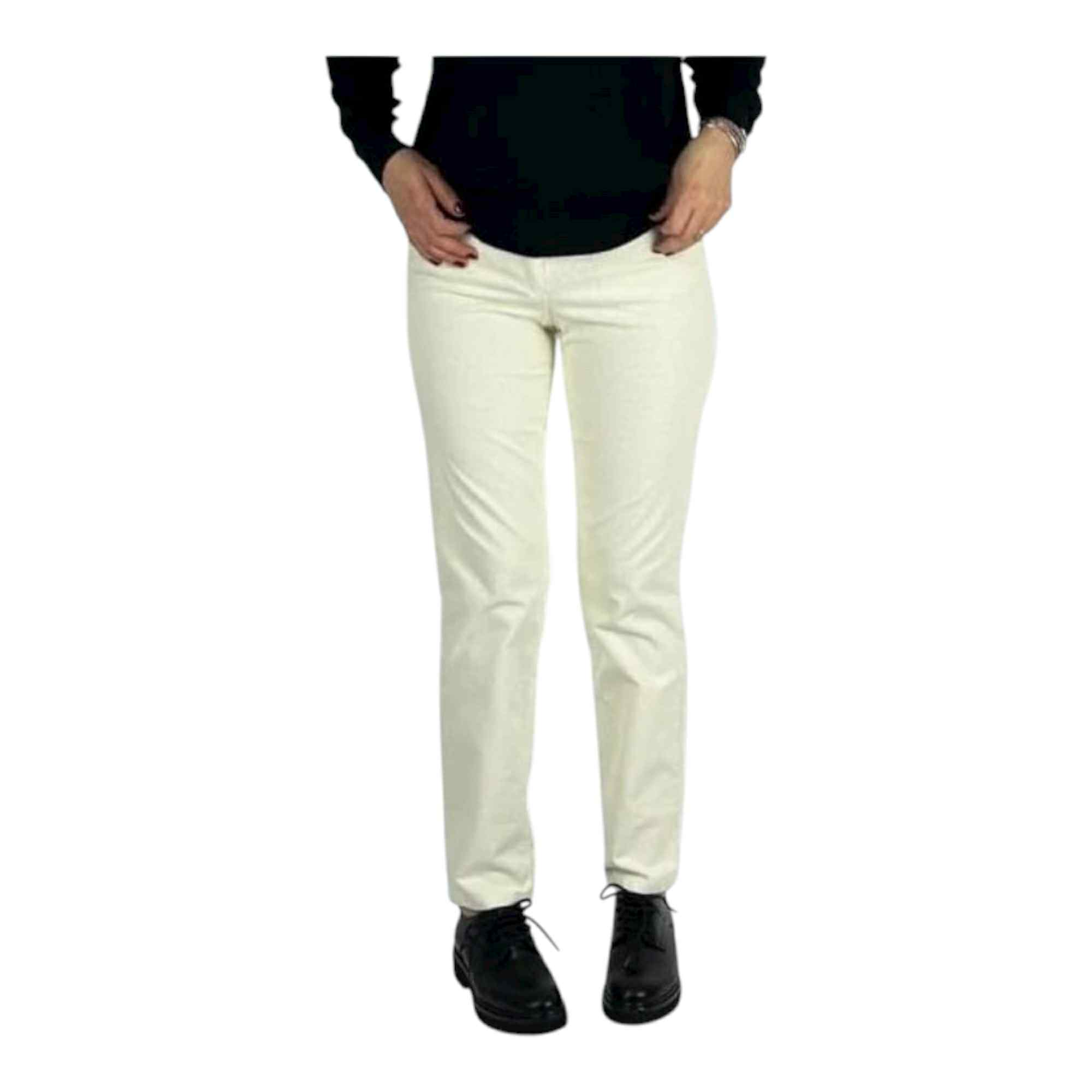 PANTALONE PANTALONI DONNA DIANA GALLESI P403R008457N 11 BIANCO ORIGINALE AI 2026