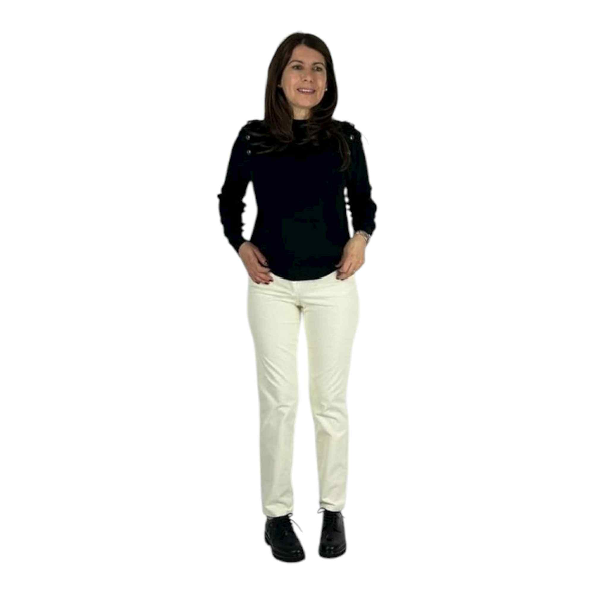 PANTALONE PANTALONI DONNA DIANA GALLESI P403R008457N 11 BIANCO ORIGINALE AI 2026