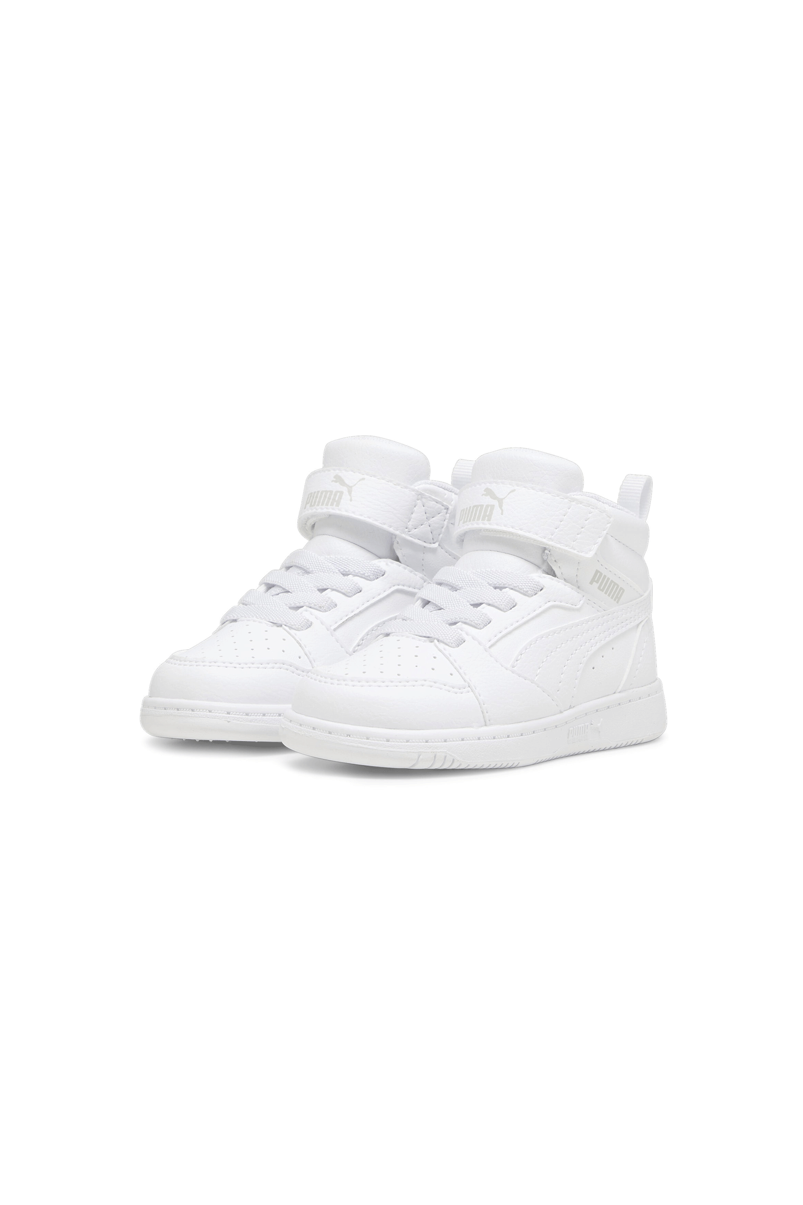 SCARPE SNEAKERS BAMBINO PUMA REBOUND V6 MID 396542 ECO PELLE BIANCO ORIGINAL2026