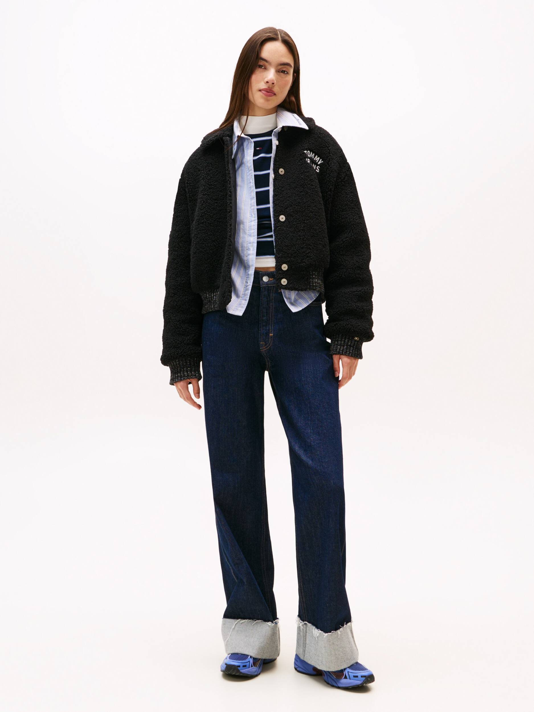 GIUBBINO GIUBBOTTO BOMBER DONNA TOMMY JEANS DW0DW21666 NERO ORIGINALE AI 2026