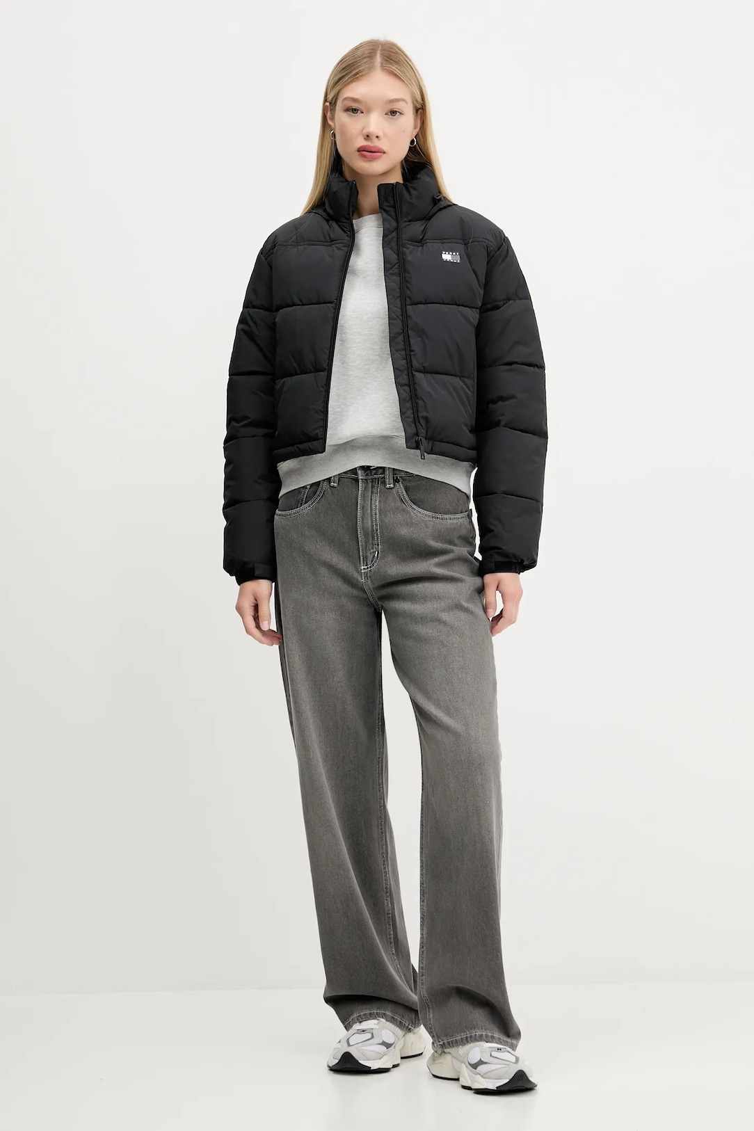 GIUBBINO GIUBBOTTO PIUMINO DONNA TOMMY JEANS DW0DW21620 NERO ORIGINALE AI 2026