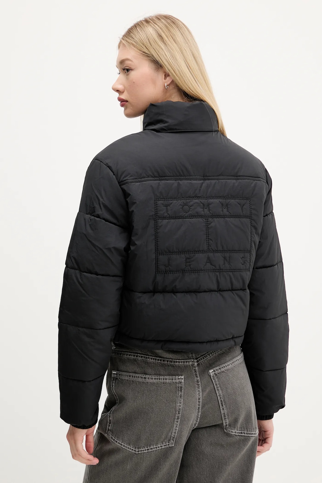 GIUBBINO GIUBBOTTO PIUMINO DONNA TOMMY JEANS DW0DW21620 NERO ORIGINALE AI 2026