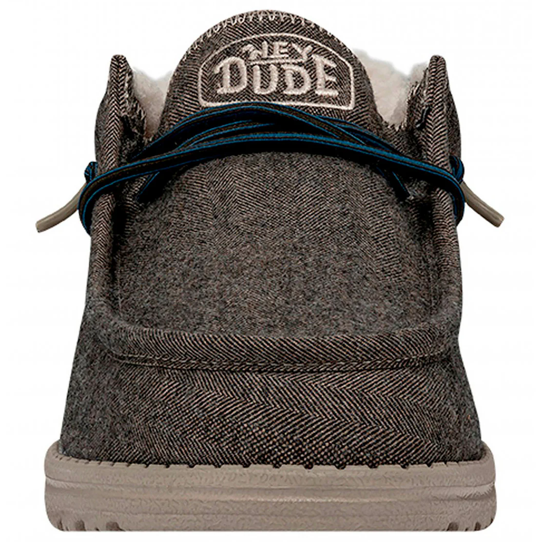 SCARPE CASUAL UOMO HEY DUDE WALLY HERRINGBONE MARRONE ORIGINALE AI 2025