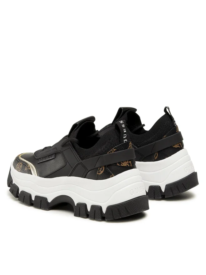 SCARPE SNEAKERS PLATFORM DONNA GUESS FL8BYDSMF12 ECO PELLE NERO ORIGINAL AI 2025