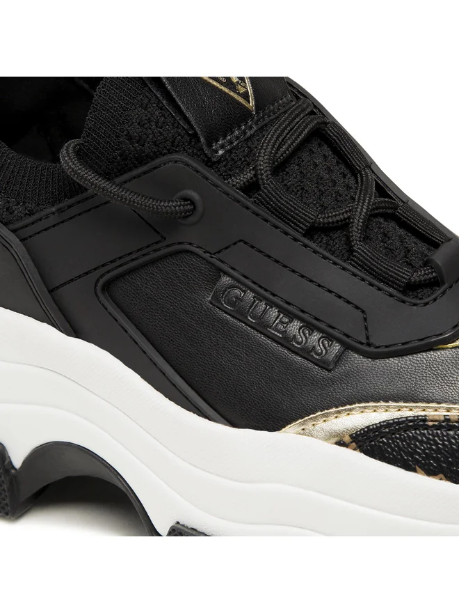 SCARPE SNEAKERS PLATFORM DONNA GUESS FL8BYDSMF12 ECO PELLE NERO ORIGINAL AI 2025