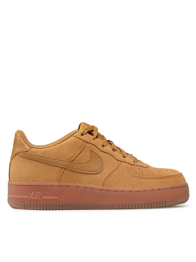SCARPE SNEAKERS RAGAZZO NIKE AIR FORCE 1 LV8 BQ5485 PELLE GIALLO ORIGINAL AI2026