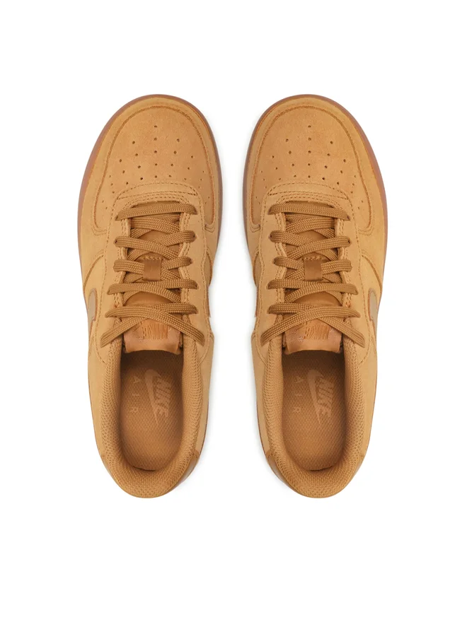 SCARPE SNEAKERS RAGAZZO NIKE AIR FORCE 1 LV8 BQ5485 PELLE GIALLO ORIGINAL AI2026