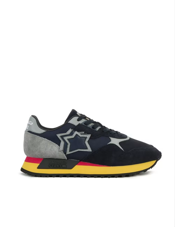 SCARPE SNEAKERS UOMO ATLANTIC STARS DRAC 01 D02 PELLE BLU ORIGINALE AI 2025