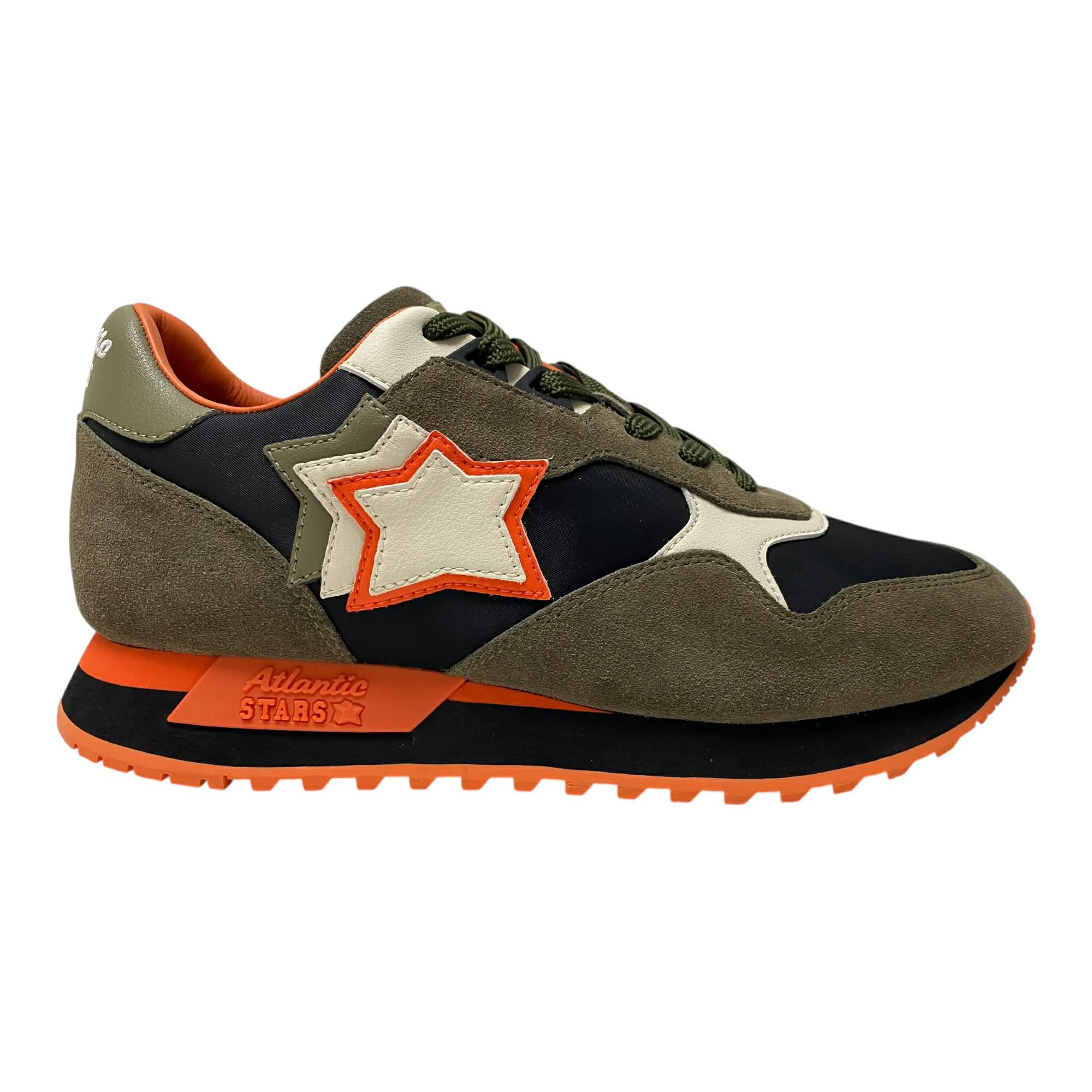 SCARPE SNEAKERS UOMO ATLANTIC STARS DRAC 01 D05 PELLE VERDE ORIGINALE AI 2025