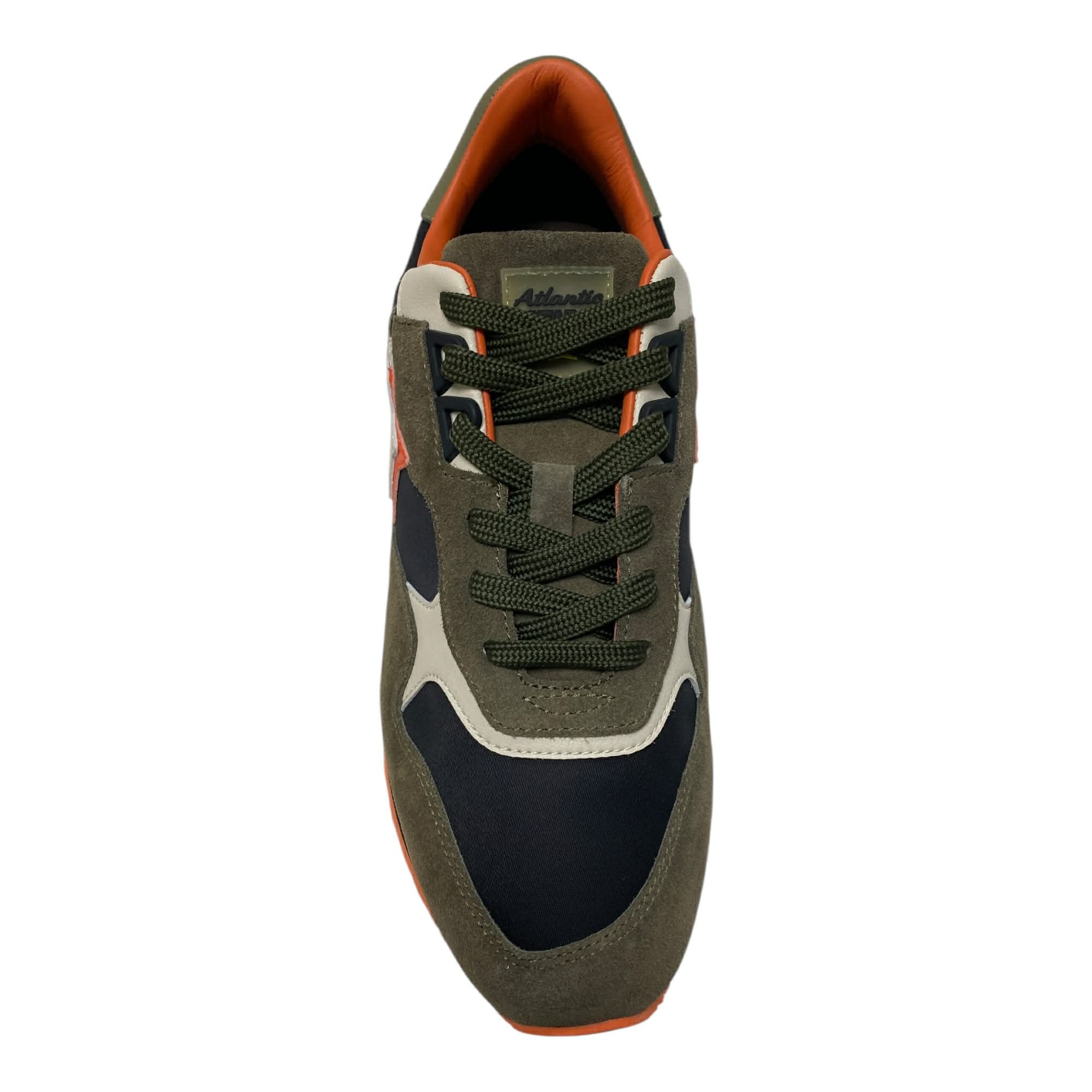 SCARPE SNEAKERS UOMO ATLANTIC STARS DRAC 01 D05 PELLE VERDE ORIGINALE AI 2025