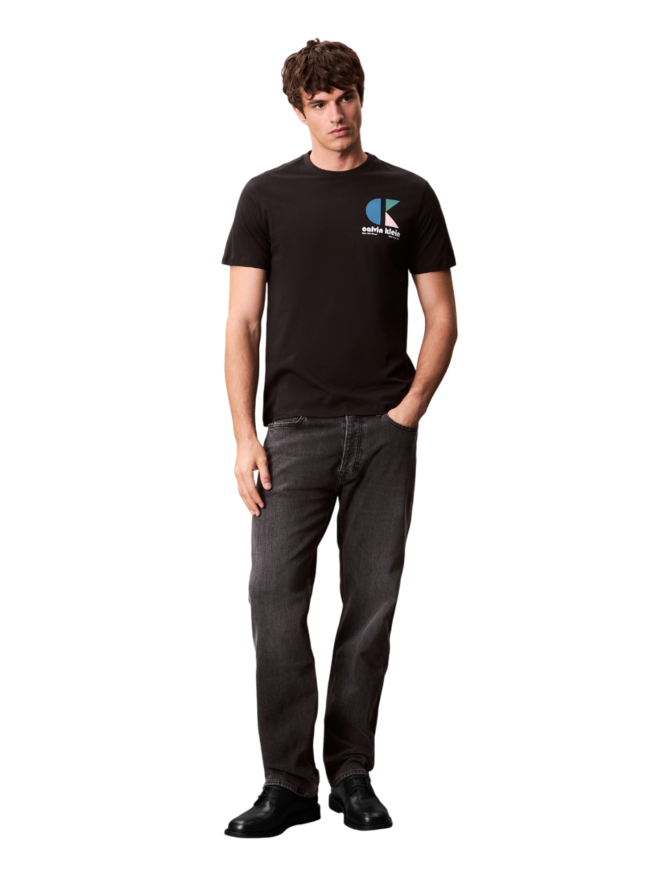 MAGLIA T SHIRT MAGLIE UOMO CALVIN KLEIN JEANS LV04RC843 NERO ORIGINALE AI 2026