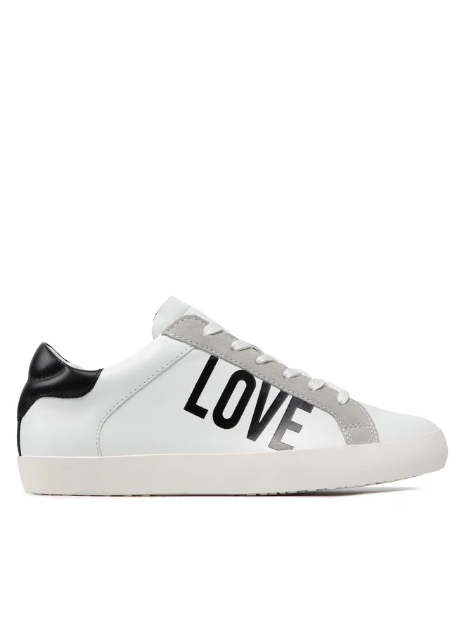 SCARPE SNEAKERS DONNA LOVE MOSCHINO JA15532G0EIAB10B PELLE BIANCO ORIGINALE AI