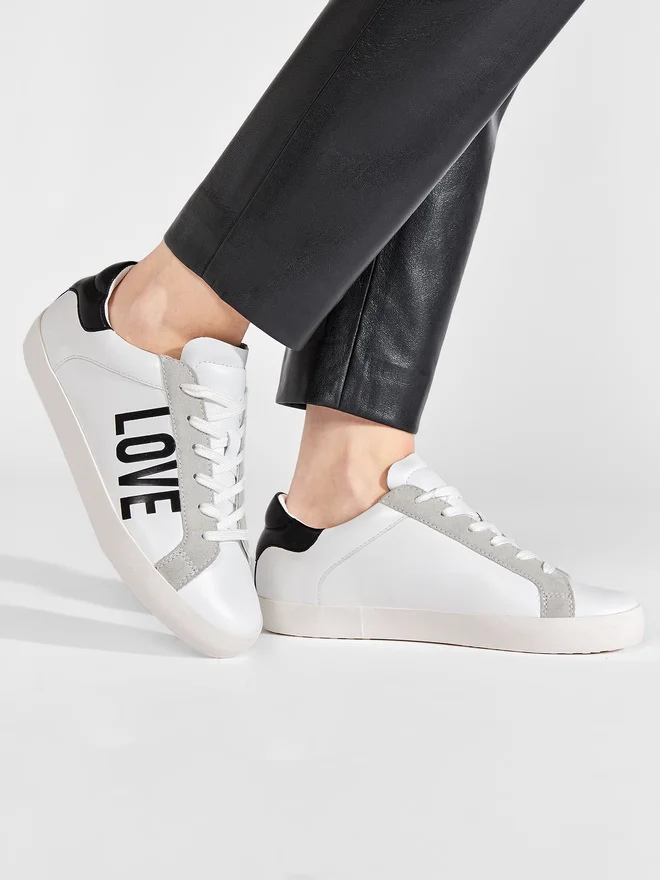 SCARPE SNEAKERS DONNA LOVE MOSCHINO JA15532G0EIAB10B PELLE BIANCO ORIGINALE AI