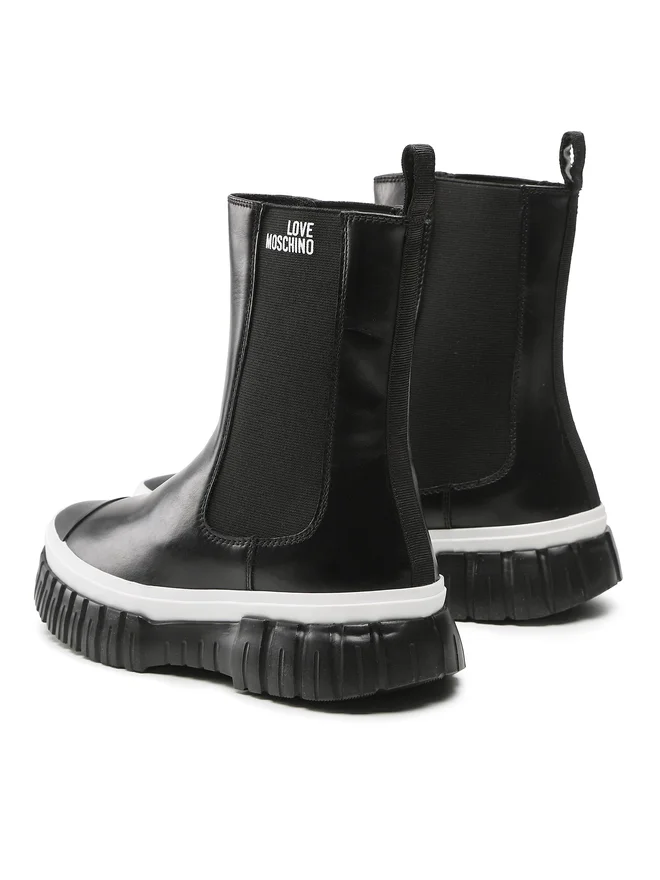 SCARPE STIVALI DONNA LOVE MOSCHINO JA15665G1FIA000A PELLE NERO ORIGINALE AI