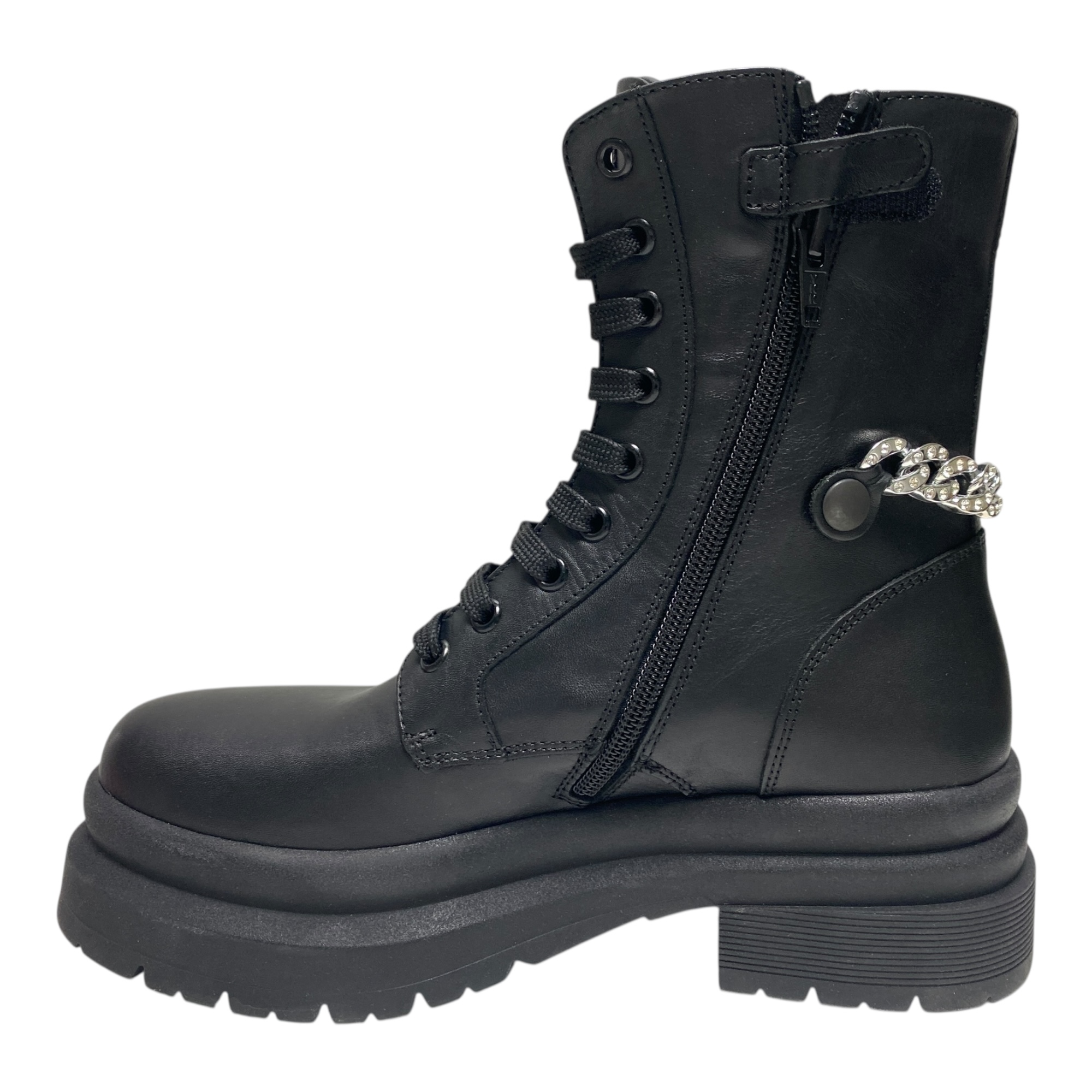 SCARPE ANFIBIO STIVALETTI DONNA MORELLI M4A5 51888 1251999 PELLE NERO ORIGINALAI