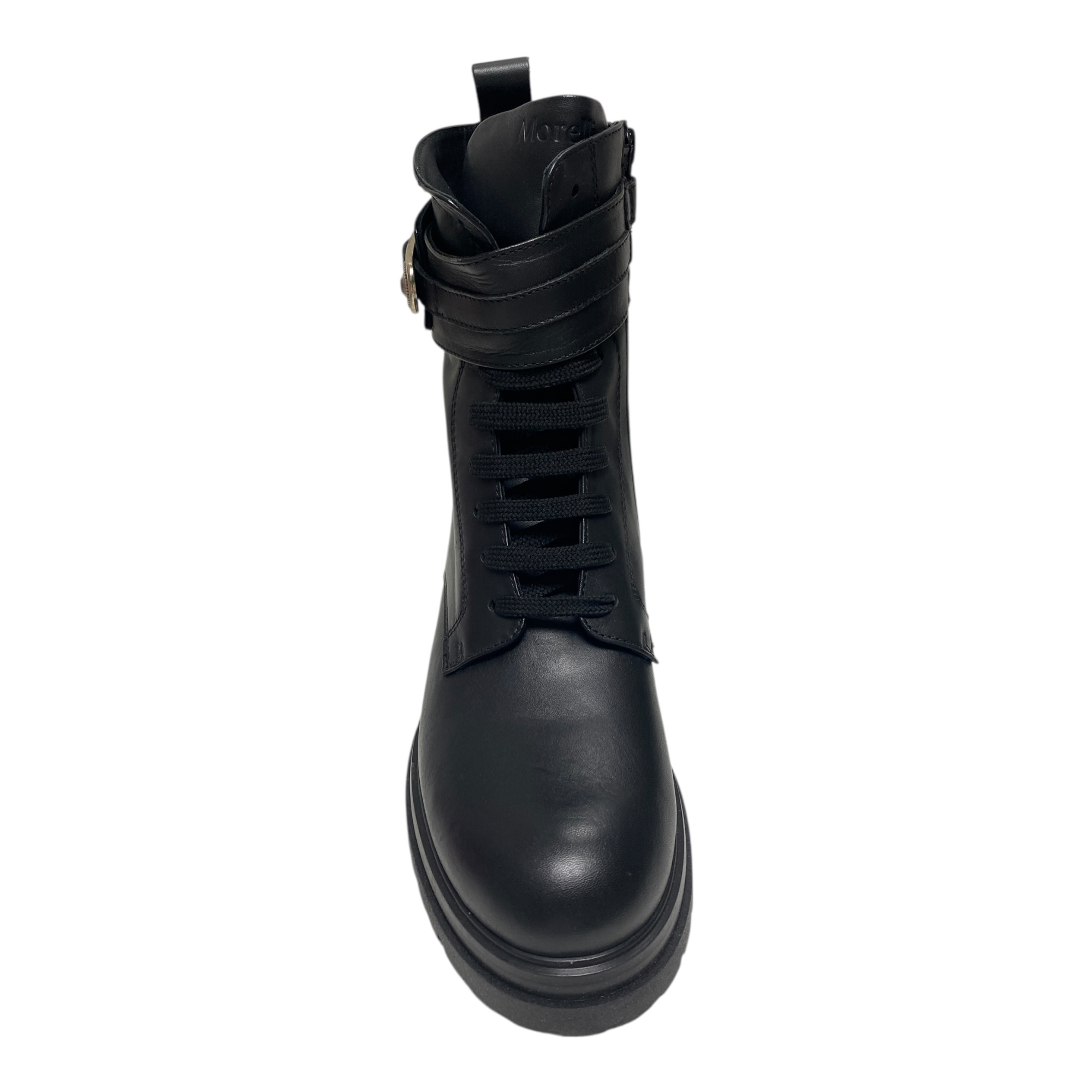 SCARPE ANFIBIO STIVALETTI DONNA MORELLI M4A5 52200 0092999 PELLE NERO ORIGINALAI