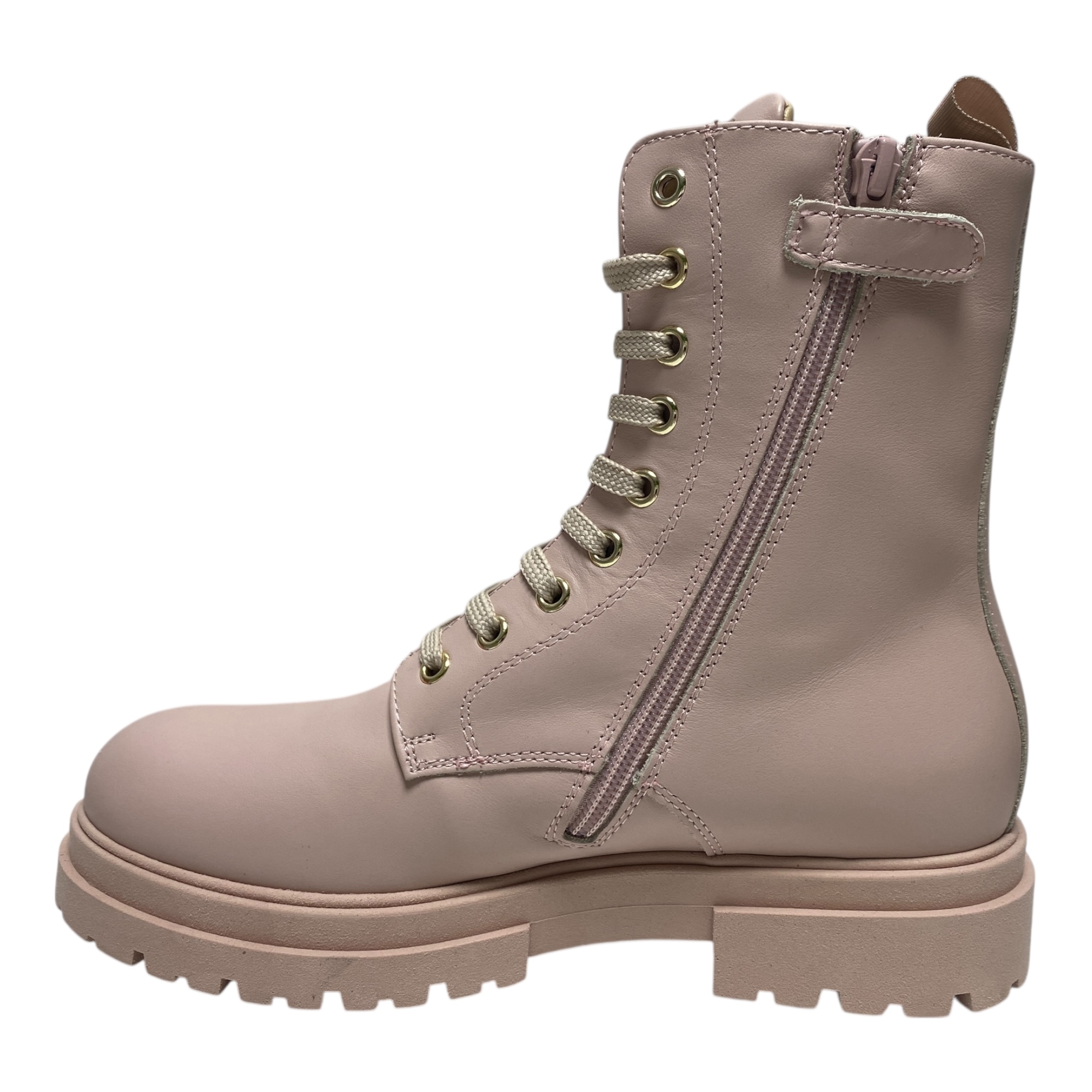 SCARPE ANFIBIO STIVALETTI DONNA MORELLI M4A5 51865 1251314 PELLE ROSA ORIGINALAI