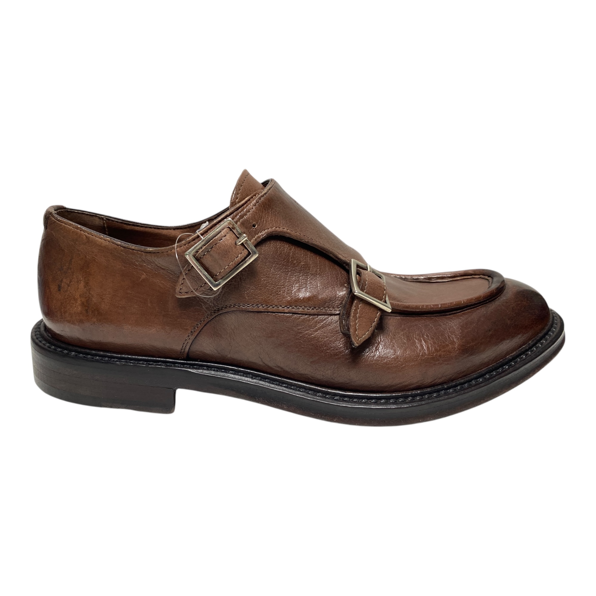 SCARPE DERBY CASUAL UOMO BRECOS 12524 PELLE MARRONE ORIGINALE AI