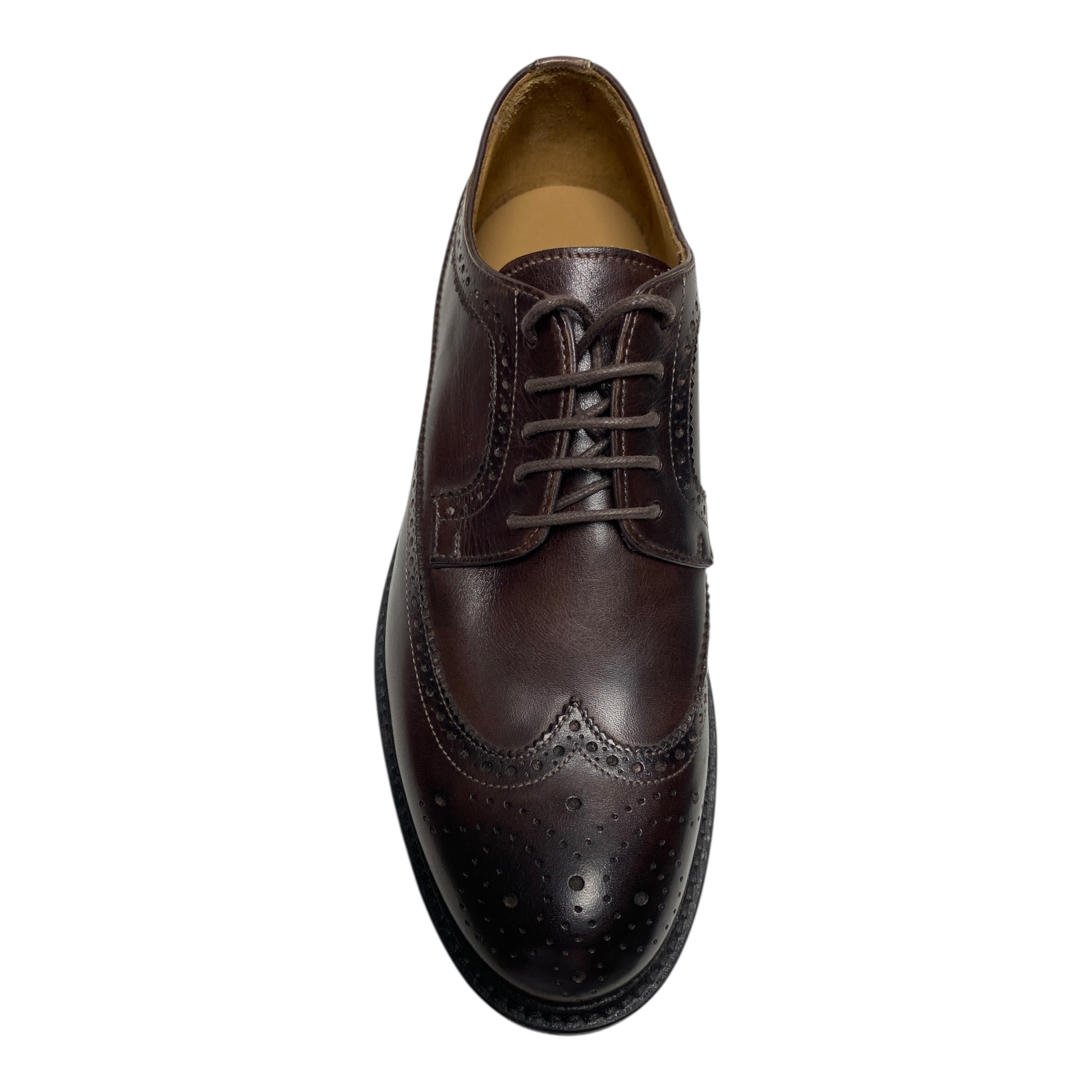 SCARPE DERBY CASUAL UOMO BRECOS CAMB45 PELLE MARRONE ORIGINALE AI