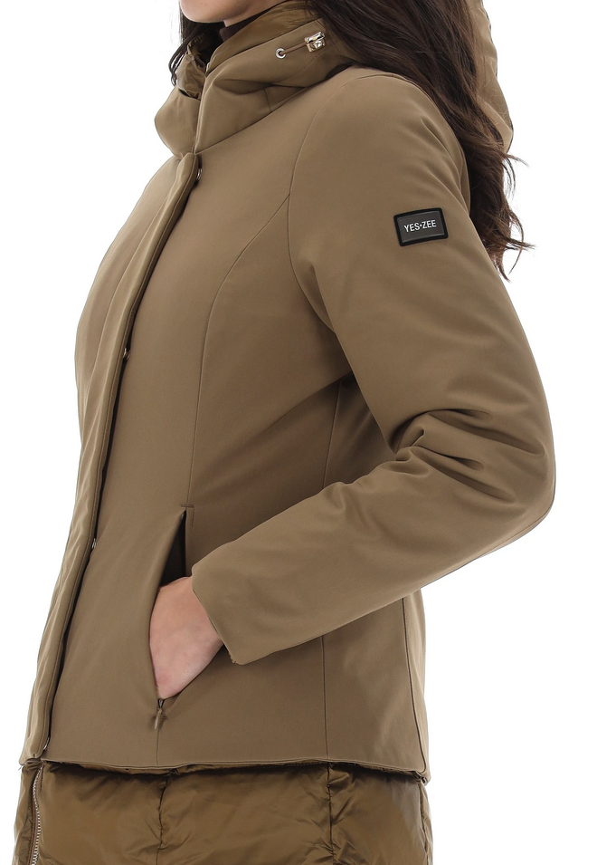 GIUBBINO GIUBBOTTO PIUMINO DONNA YES ZEE O086 NU00 BEIGE ORIGINALE AI 2026