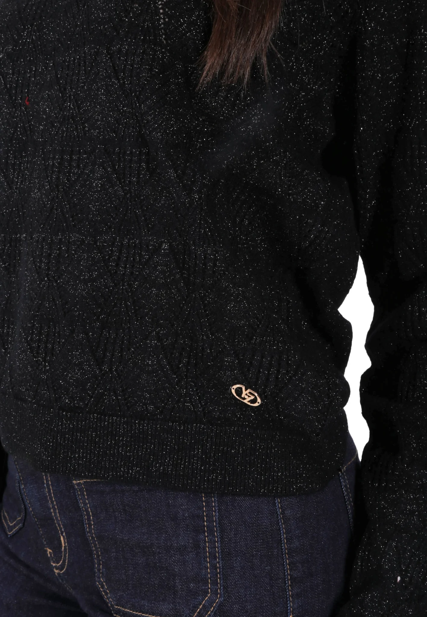 MAGLIA MAGLIONE MAGLIE DONNA YES ZEE M019 IQ00 NERO ORIGINALE AI 2026