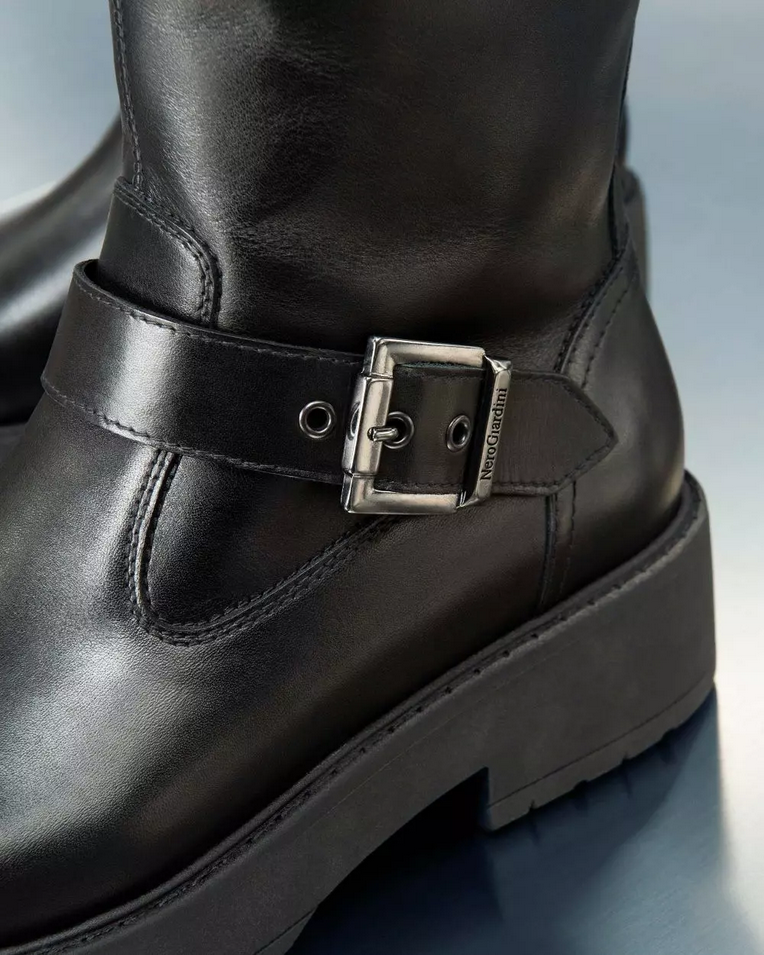 SCARPE STIVALE STIVALETTI DONNA NERO GIARDINI I411980D PELLE 100 ORIGINAL AI2025