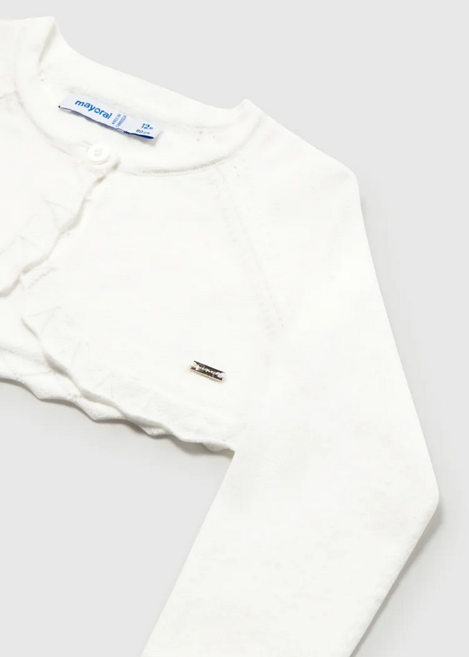 BOLERO CARDIGAN NEONATA MAYORAL 306 00306 COTONE 84 ECRU ORIGINALE PE 2026