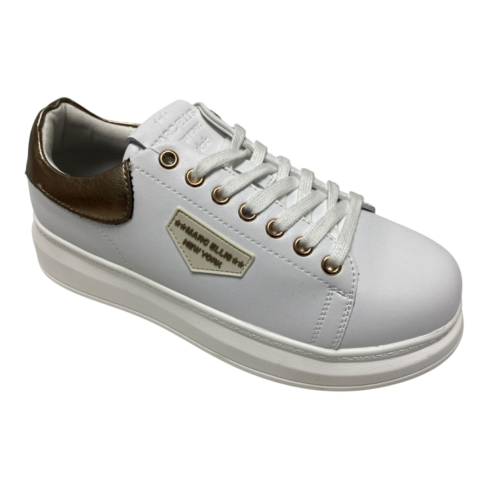 SCARPE SNEAKERS DONNA MARC ELLIS DAHILA 017 ECO PELLE BIANCO ORIGINALE PE 2026