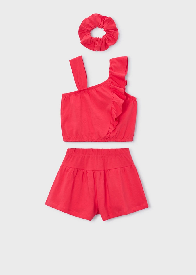 COMPLETO TOP SHORT BAMBINA MAYORAL 3233 03233 85 FUCSIA ORIGINALE PE 2026