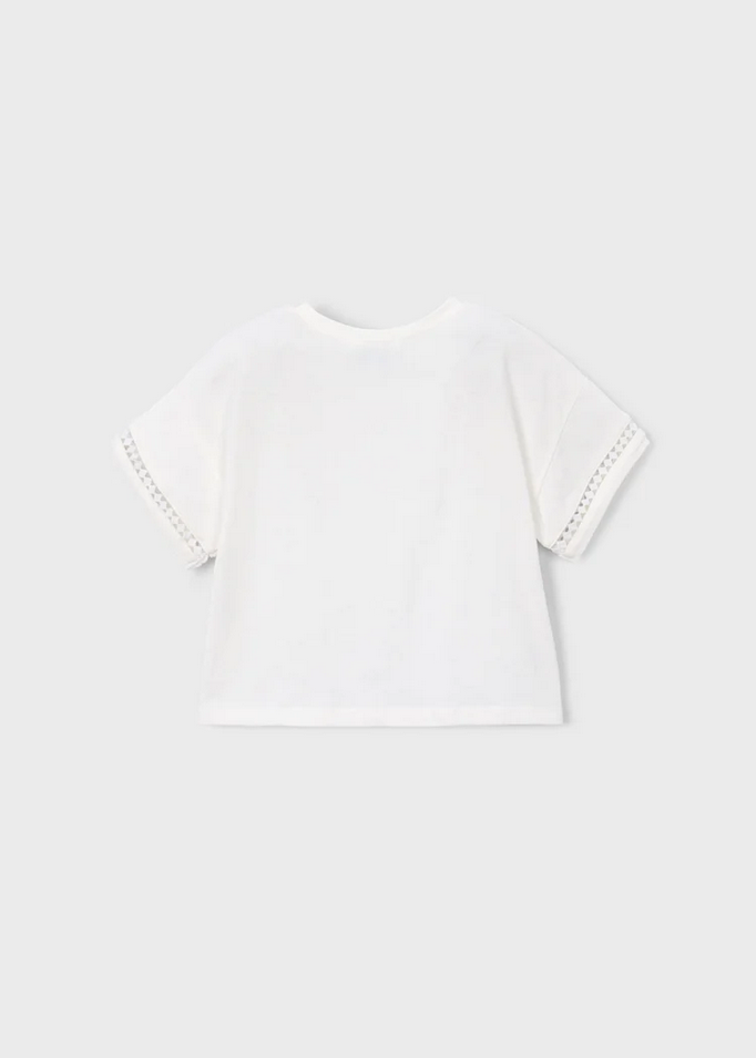 T SHIRT MAGLIA MAGLIE BAMBINA MAYORAL 3012 03012 83 BIANCO ORIGINALE PE 2026