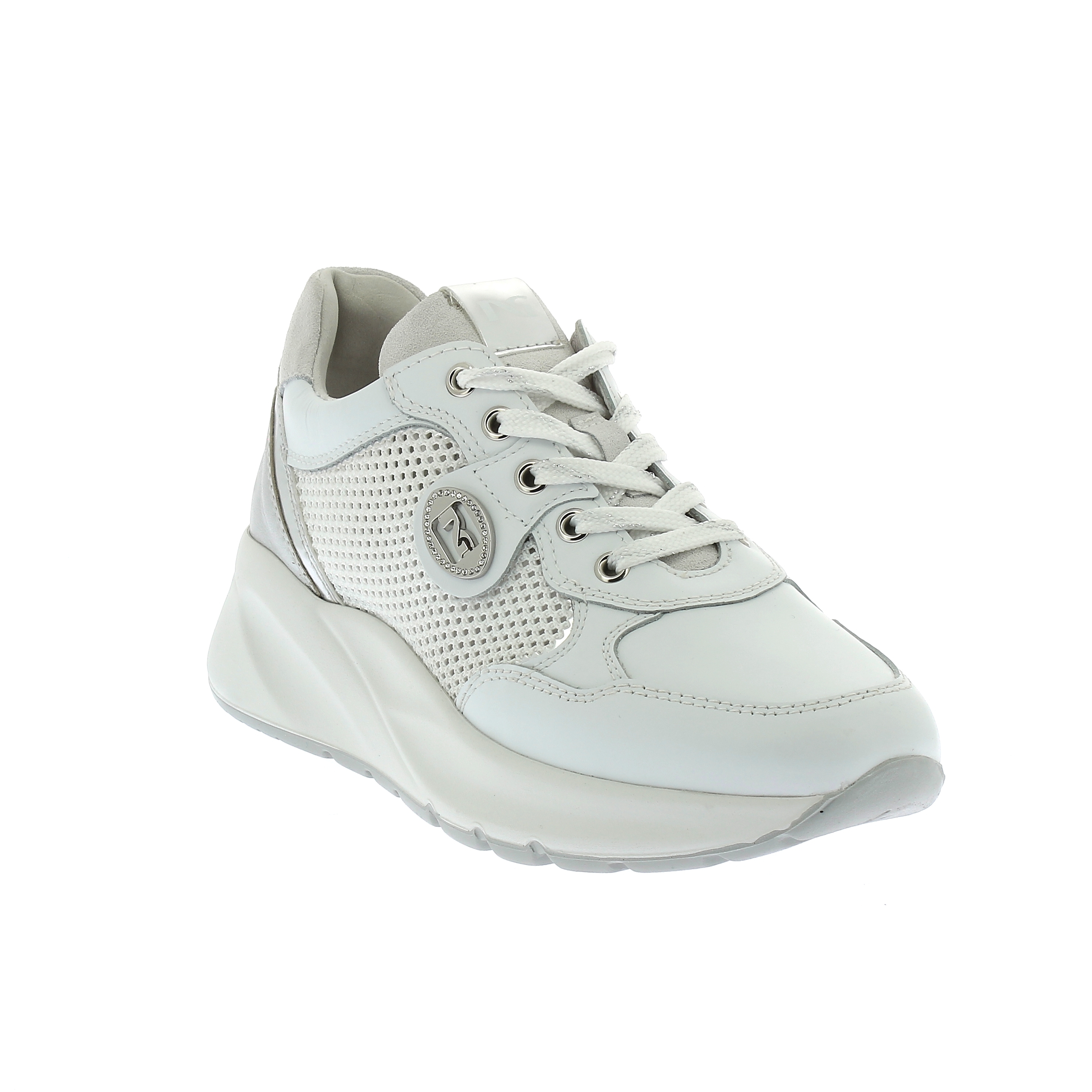 SCARPE SNEAKERS DONNA NERO GIARDINI E615180D PELLE 707 BIANCO ORIGINALE PE 2026