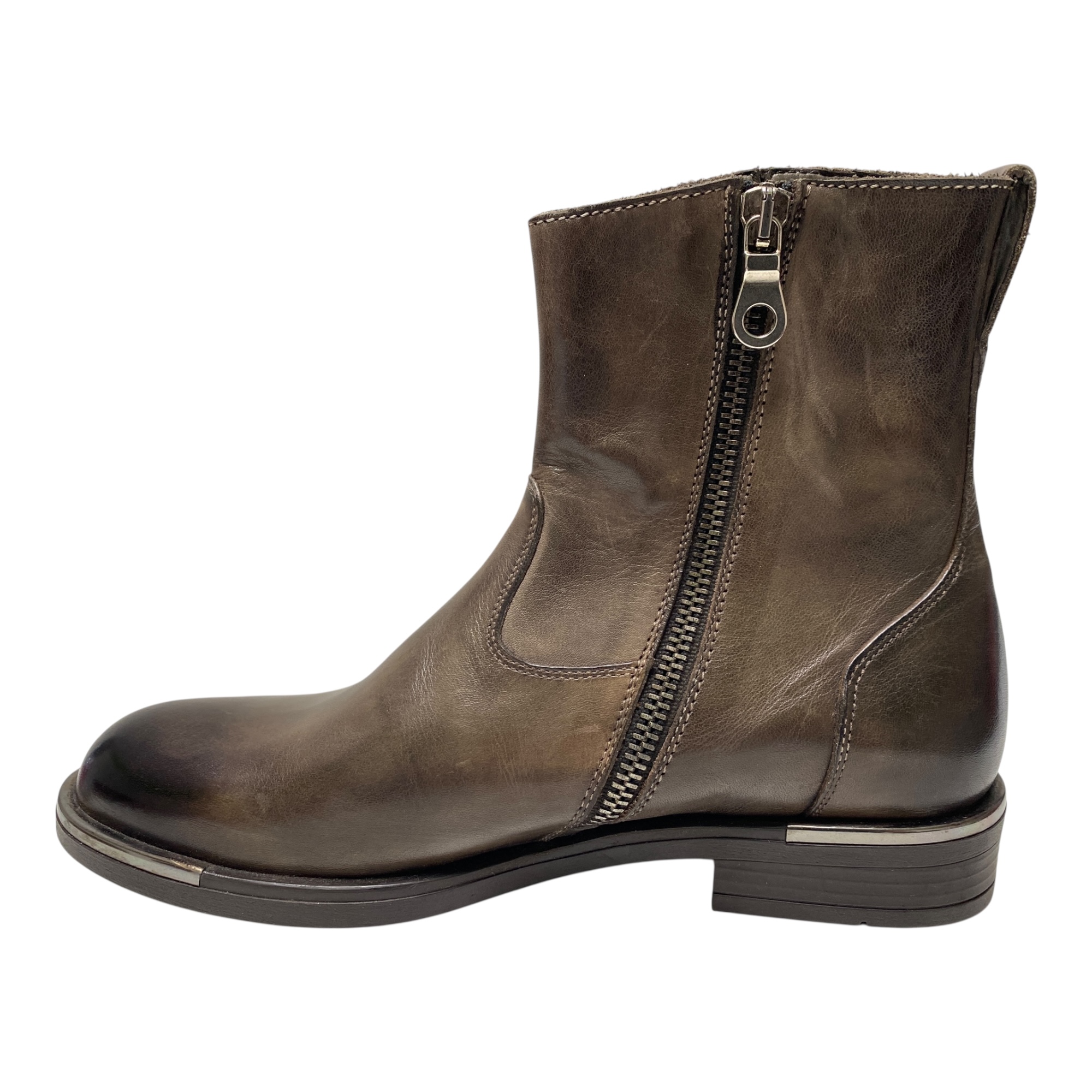 SCARPE STIVALETTI STIVALE DONNA BRECOS CAMBR100 PELLE MARRONE ORIGINALE AI