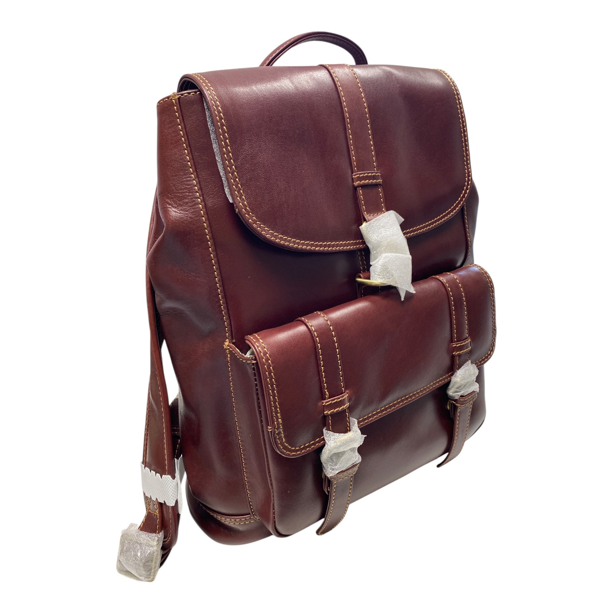 BORSA ZAINO ZAINI UOMO LAVORAZIONE ARTIGIANALE U 518S PELLE CUOIO ORIGINALE AI